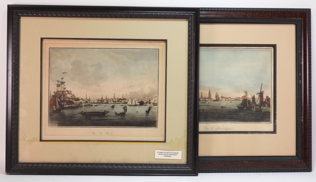 Appraisal: AMBROISE GARNERAY BOSTON PHILADELPHIA ENGRAVINGS France - Includes Vue de