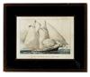 Appraisal: SPORTS--YACHTING Pair of early New York yachting prints Hand-colored lithographs