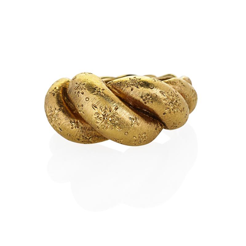 Appraisal: MARIO BUCCELLATI TEXTURED K GOLD RING Condition Report