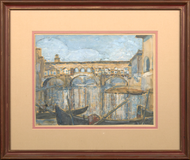 Appraisal: Paul Ninas American New Orleans - Venice Italy watercolor signed