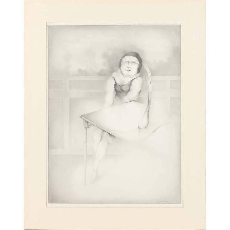 Appraisal: Georges Bru French b la bonne espagnole silverpoint on Arches