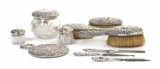 Appraisal: An American Sterling Silver Dresser Set Gorham comprising three brushes