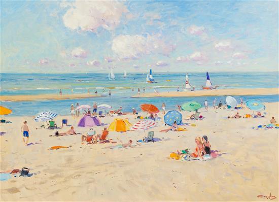 Appraisal: Sale Lot Niek van der Plas Dutch b Beach Scene