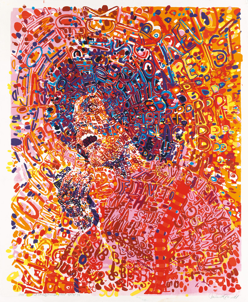 Appraisal: WADSWORTH JARRELL - Revolutionary Color screenprint x mm x inches