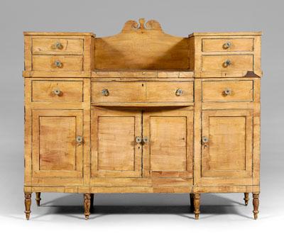 Appraisal: Tennessee Federal sideboard walnut and poplar with grain-painted surface over