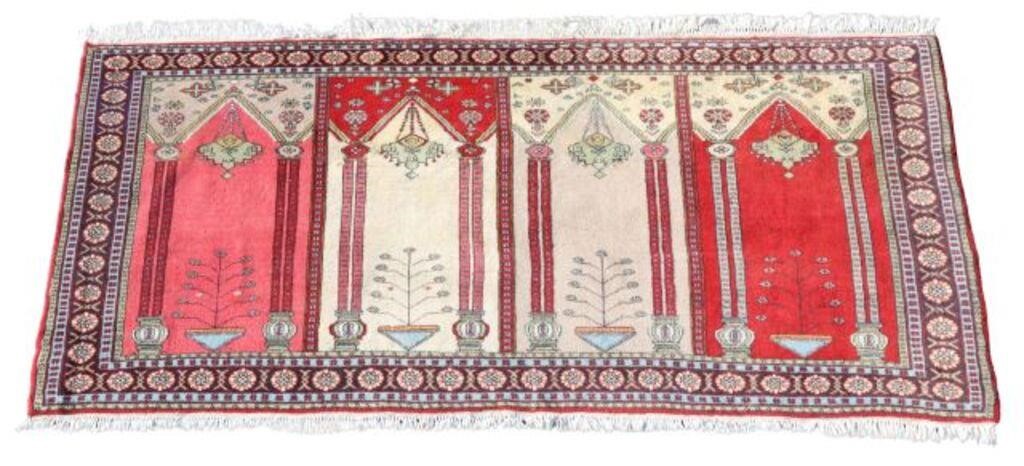 Appraisal: Hand-tied Pakistani Bokhara Saf runner approx ' l ' w