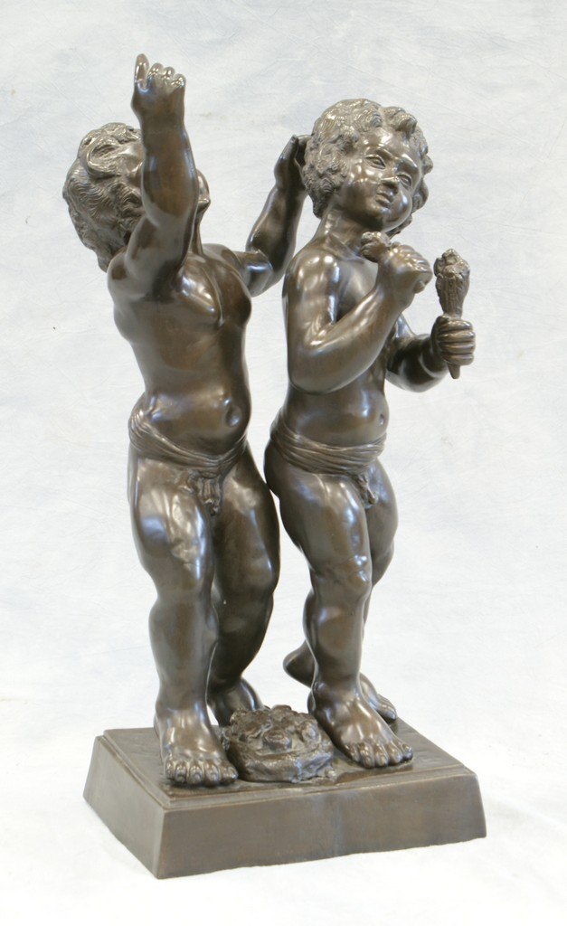 Appraisal: Bronze sculpture of cherubs late th c h