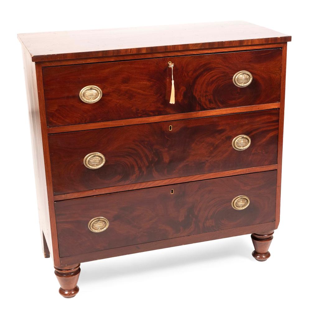 Appraisal: THREE-DRAWER CHEST TH CENTURY HEIGHT WIDTH DEPTH THREE-DRAWER CHEST th