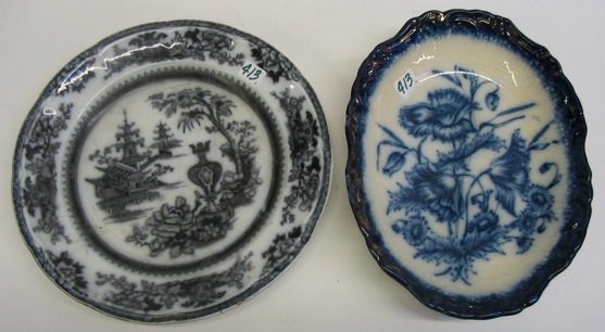 Appraisal: TWO TH CENTURY ENGLISH PORCELAINS One is an oval vegetable