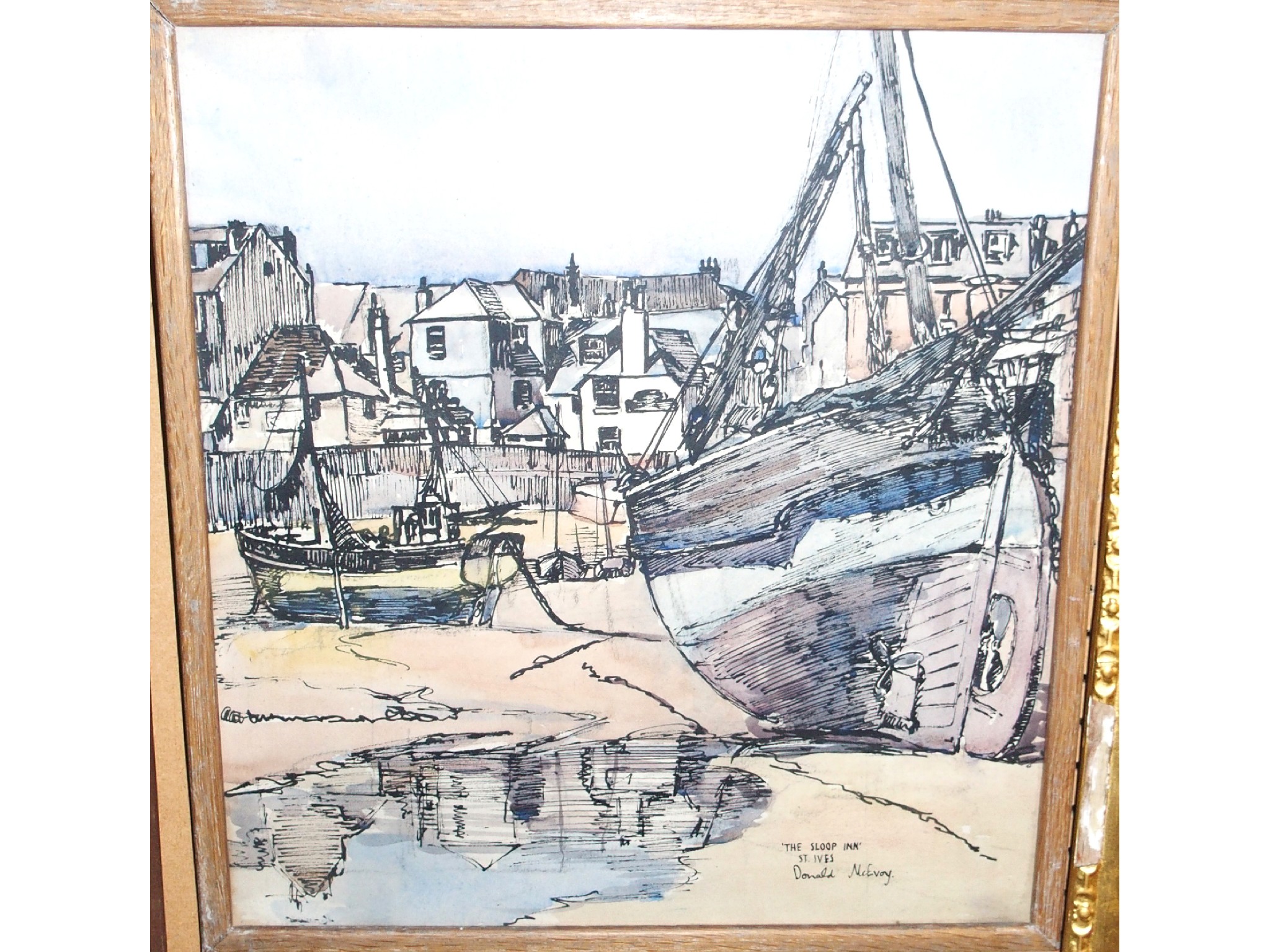 Appraisal: DONALD McEVOY The Stoop Inn St Ives signed and inscribed