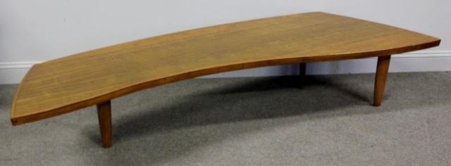 Appraisal: Midcentury Nakashima For Widdicomb Sundra CoffeeTable Labeled Widdicomb stamped Sundra