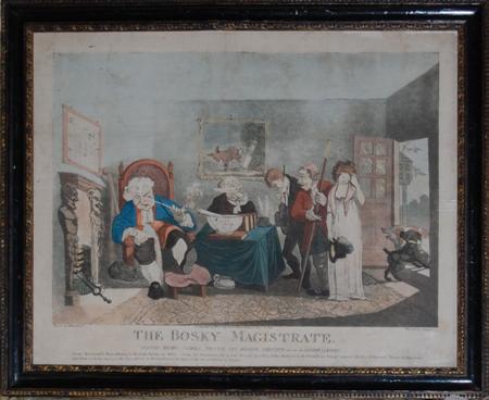 Appraisal: AFTER JOHN NIXON THE BOSKY MAGISTRATE Hand-coloured engraving cm x