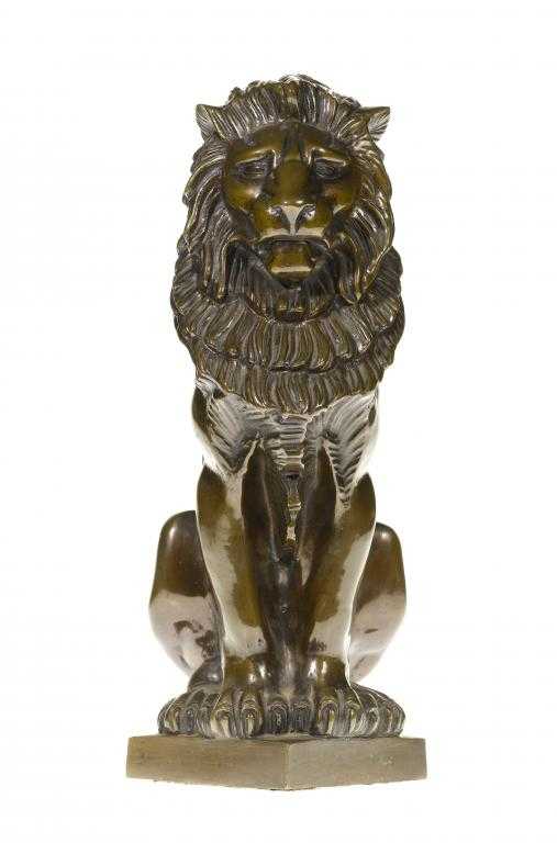 Appraisal: A BRONZE SCULPTURE OF A LION DESIGNED BY ALFRED STEVENS