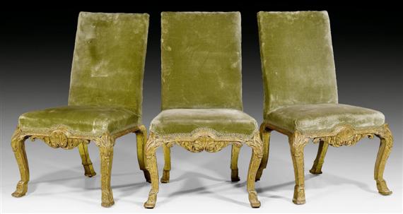 Appraisal: SET OF CHAIRS A LA REINE George I England circa