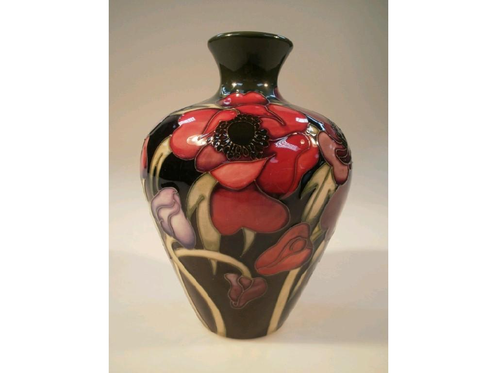 Appraisal: A Moorcroft ovoid vase with anemone decoration circa cm high