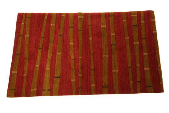 Appraisal: BAMBOO Nepal th century Red ground ' x '