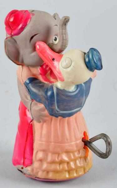 Appraisal: Celluloid Donald Elmer Elephant Wind-Up Toy Description Japanese Working All