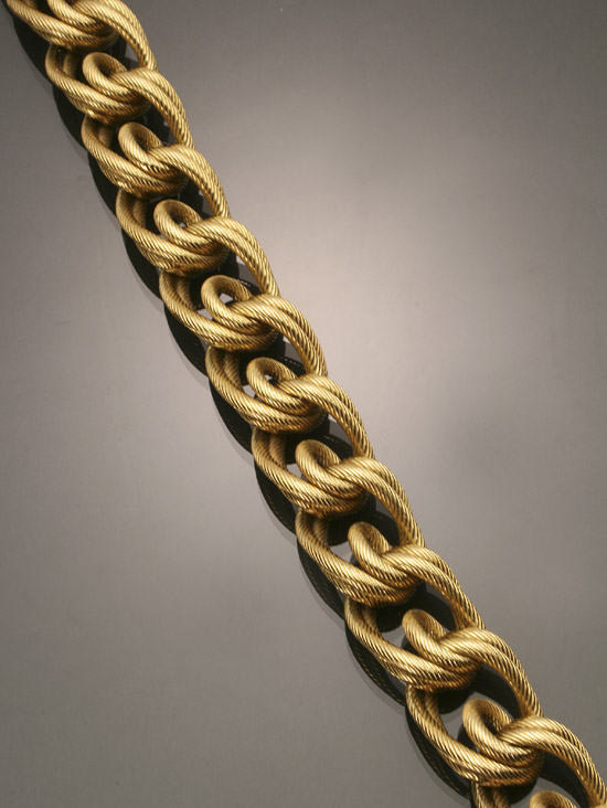 Appraisal: Italian -Karat Yellow-Gold Hollow Curb-Link Bracelet Tiffany Co Weight dwt