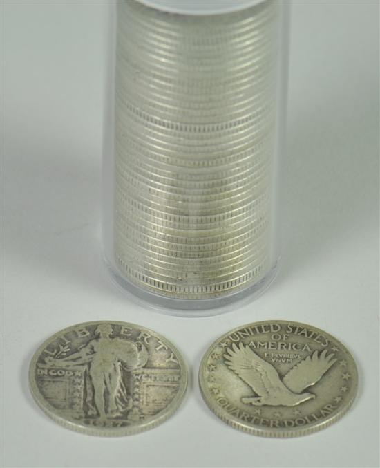 Appraisal: Roll of Standing Liberty Quarters All have legible clear dates