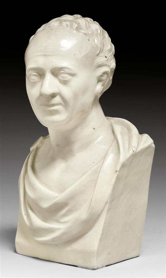 Appraisal: BUST OF SALOMON GESSNER ZURICH CIRCA Unpainted modeled as an