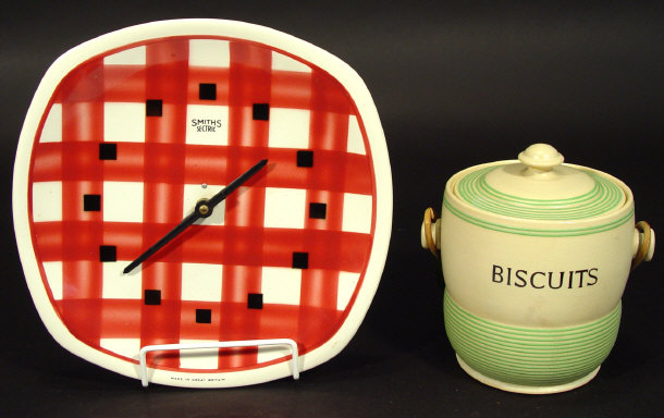 Appraisal: T G Green gingham patterned wall clock with Smiths Sectric