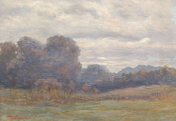 Appraisal: PAUL SAWYIER AMERICAN - x Landscape with trees and cloudy