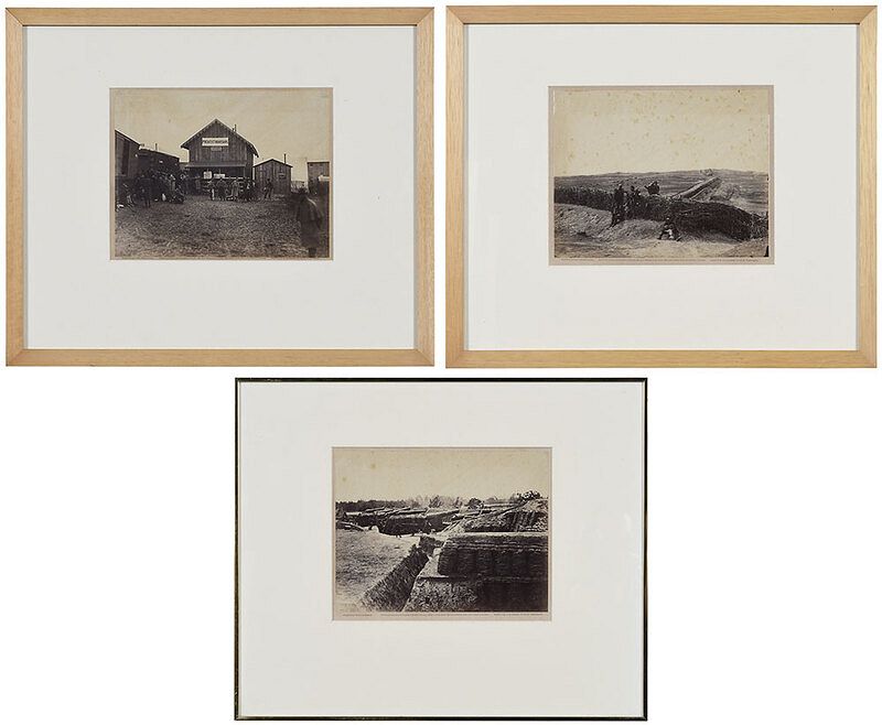 Appraisal: Alexander Gardner Scottish America - Three Albumen Photographs from Photographic