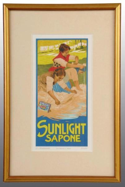 Appraisal: Sunlight Sapone Advertisement Description Early s Beautiful color Condition Near