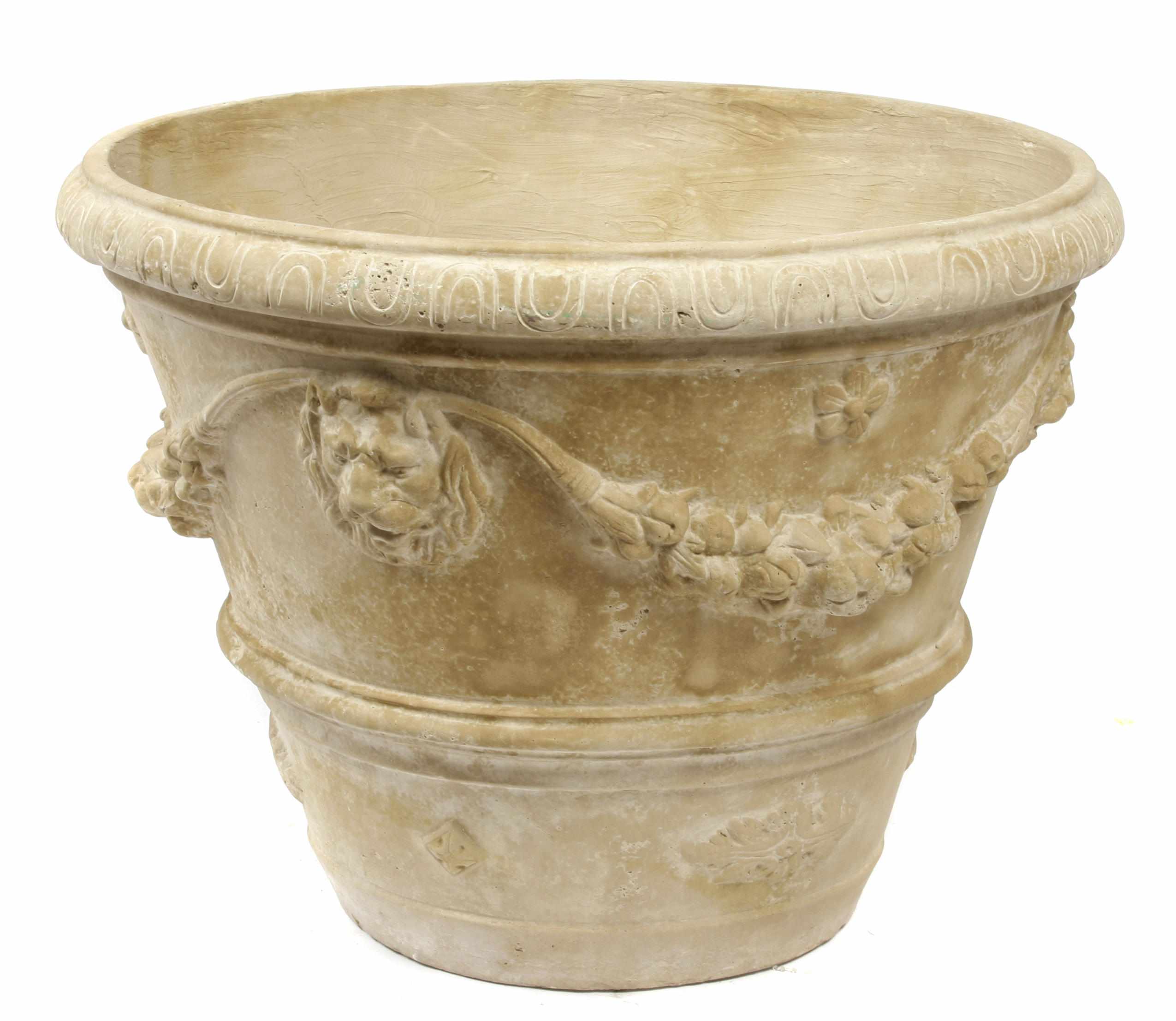 Appraisal: A pair of Neoclassical style terracotta planters height in diameter