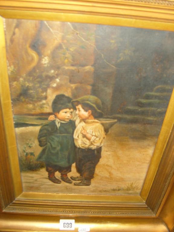 Appraisal: A late th century oil painting on canvas of a