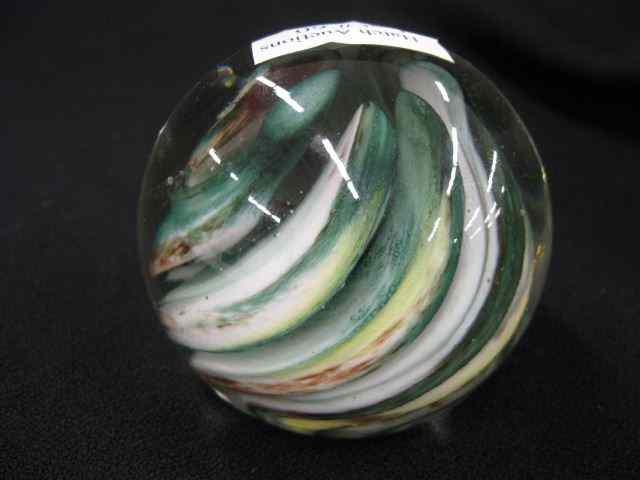 Appraisal: Cosnell Art Glass Paperweight multi-color swirl '' signed