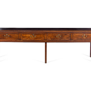 Appraisal: A George III Oak Sideboard th th Century Height x