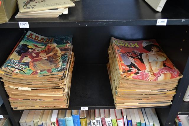 Appraisal: SHELF OF 'ADAM' MAGAZINES FROM THE 'S AND 'S