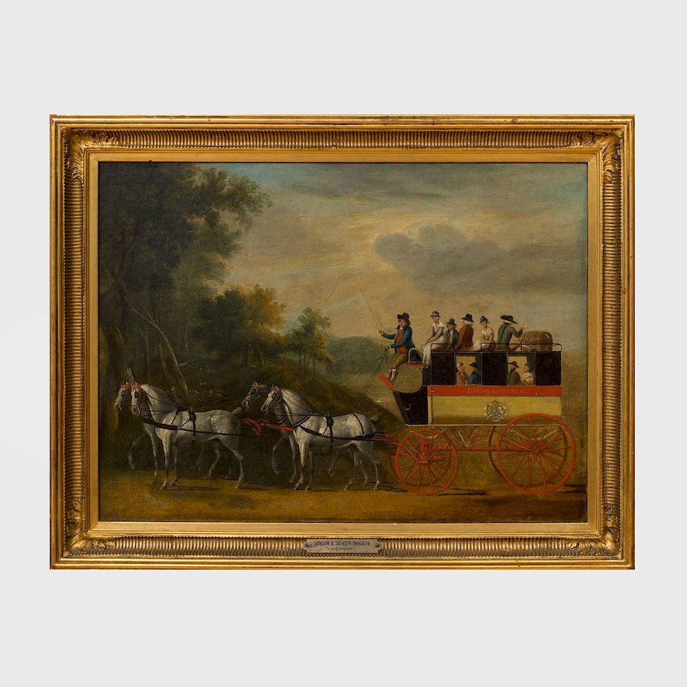 Appraisal: Attributed to John Cordrey - London Taunton Omnibus Oil on