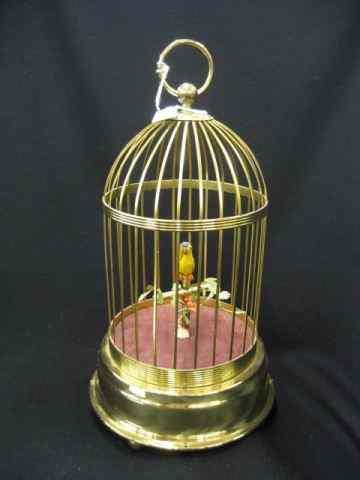 Appraisal: Singing Bird in Cage Mechanical Music Box working - ''