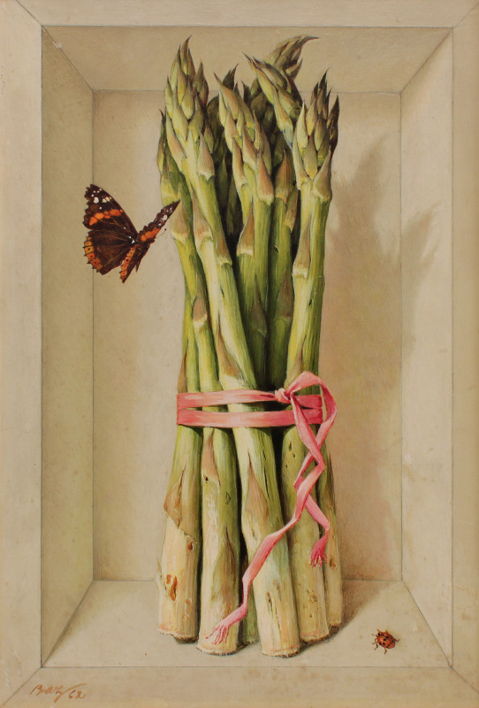 Appraisal: BEN-HUR Baz American - Trompe L'Oeil with Asparagus Butterfly and