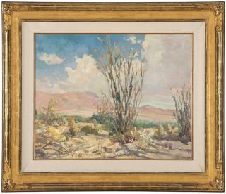 Appraisal: Harry Emerson Lewis ''Ocotillo Bloom Borrego Valley '' signed lower