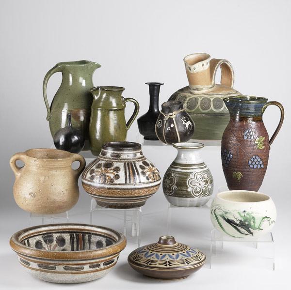 Appraisal: CONTEMPORARY POTTERY Group lot of approx fifteen items include Native