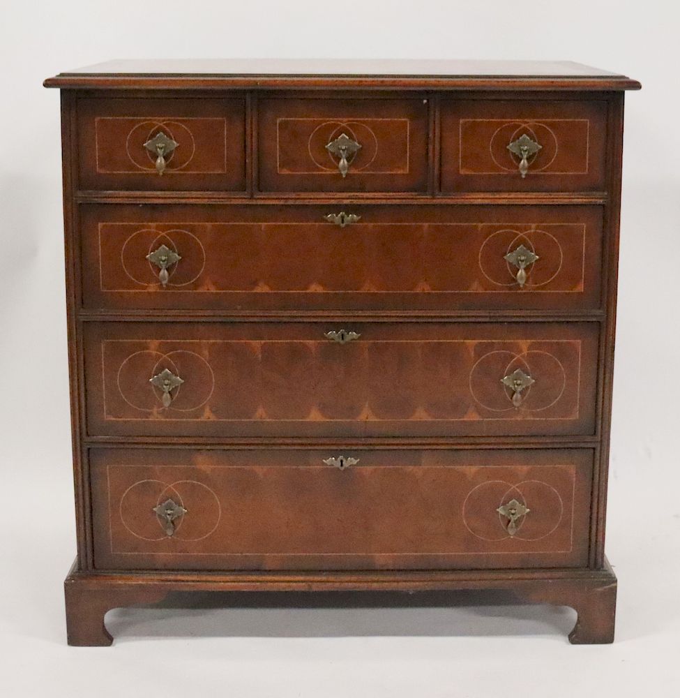 Appraisal: Vintage And Fine Custom Quality Inlaid Chest Great patina and