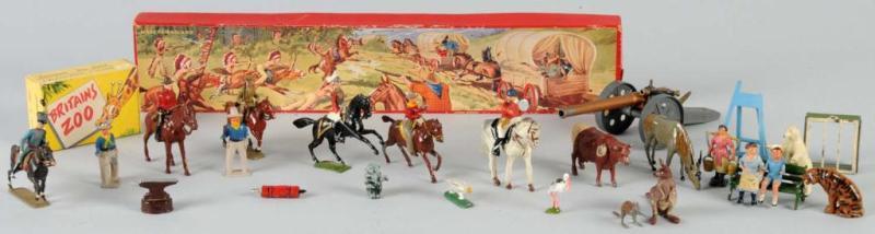 Appraisal: Lot of Lead Figures Description Some Britain animals including boxed