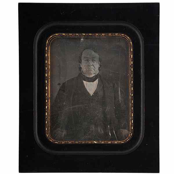 Appraisal: Lewis Cass Soldier Diplomat Statesman Quarter Plate Daguerreotype Quarter plate