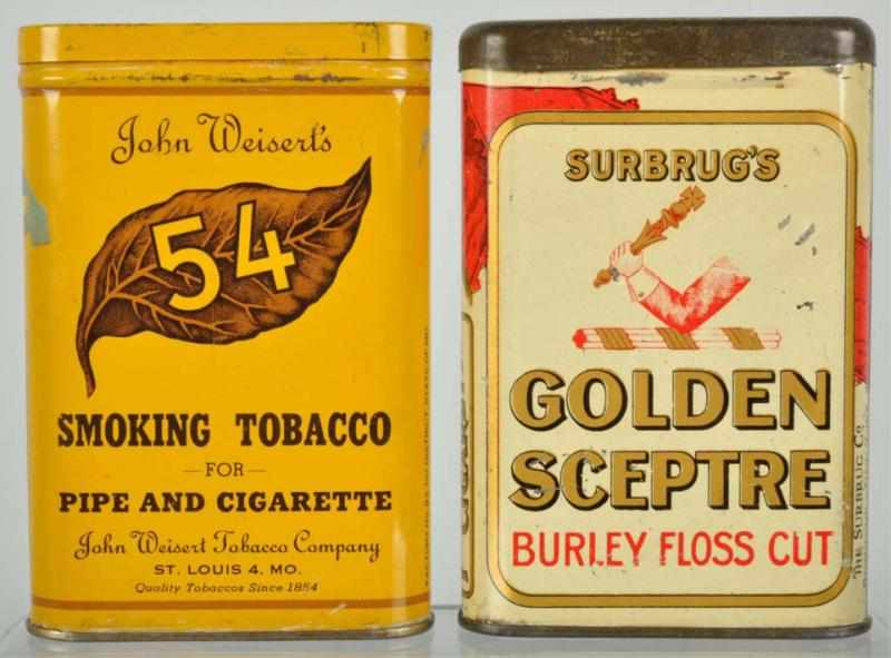 Appraisal: Lot of Vertical Pocket Tobacco Tins Description Includes John Weisert's