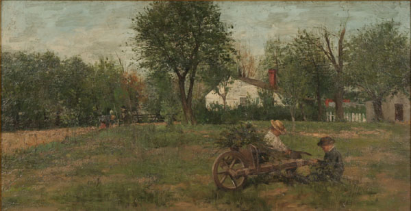 Appraisal: Early th century American School Impressionist rustic summer landscape oil