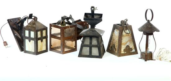 Appraisal: GROUP OF LAMPS American th century Most are Arts Crafts-style