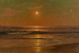 Appraisal: Warren Sheppard Oil on Canvas Seascape Warren W Sheppard American