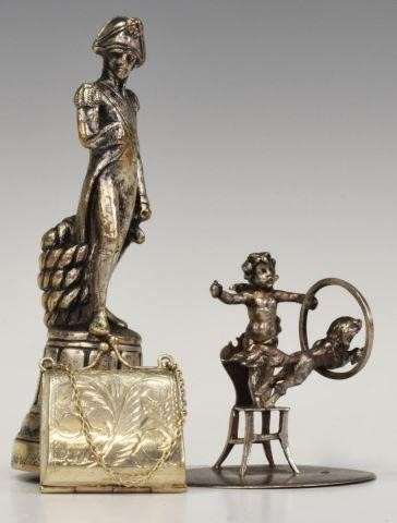 Appraisal: lot of English sterling silver miniatures including winged cupid with