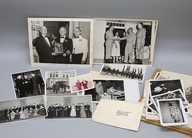 Appraisal: Grouping of miscellaneous photographs showing military highlights of Lemnitzer's military