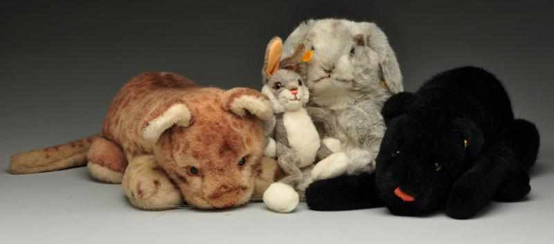 Appraisal: Group of Steiff Animals Description Includes one small jointed rabbit