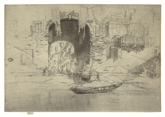 Appraisal: JAMES A M WHISTLER San Biagio Etching printed in sepia