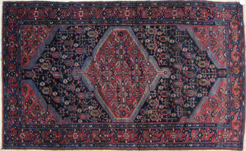 Appraisal: Malayer carpet ca with a central red medallion on a